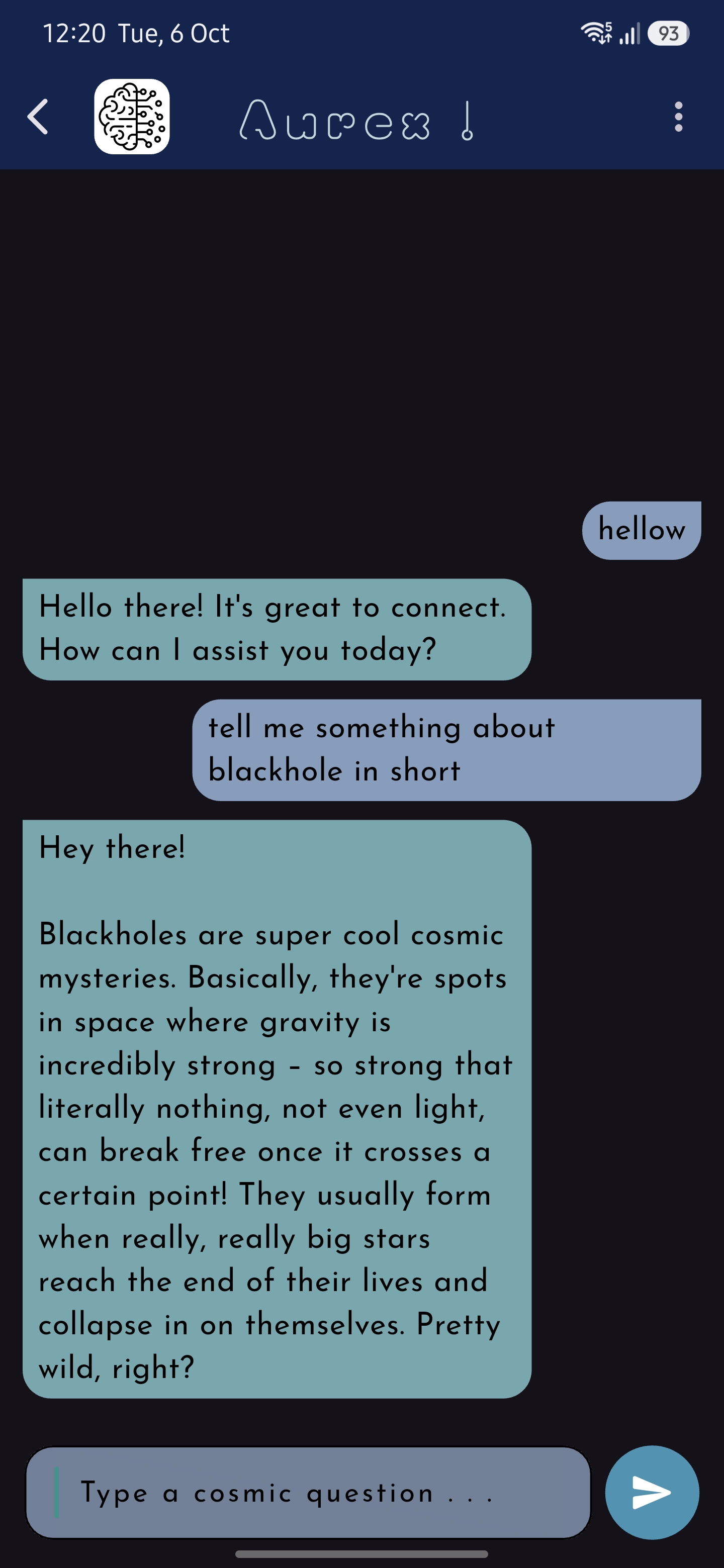 Aurex Chat Interface